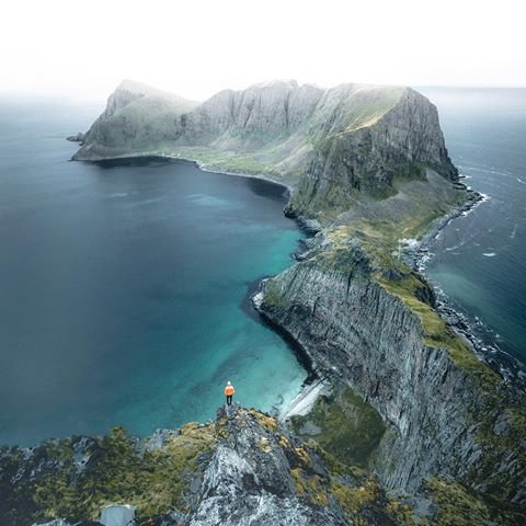 coast, coastal and oceanic landforms, cliff, headland, aerial photography,