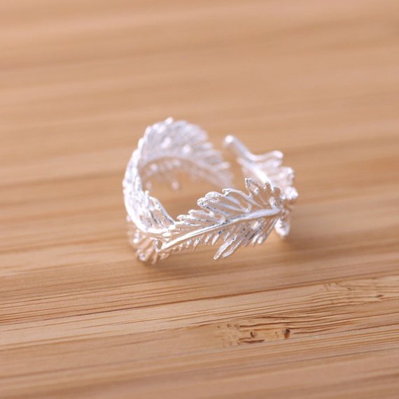 A Silver Feather Ring Looks Great with Anything