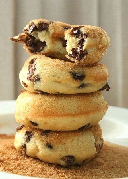 Banana Chocolate Chip Baked Doughnuts