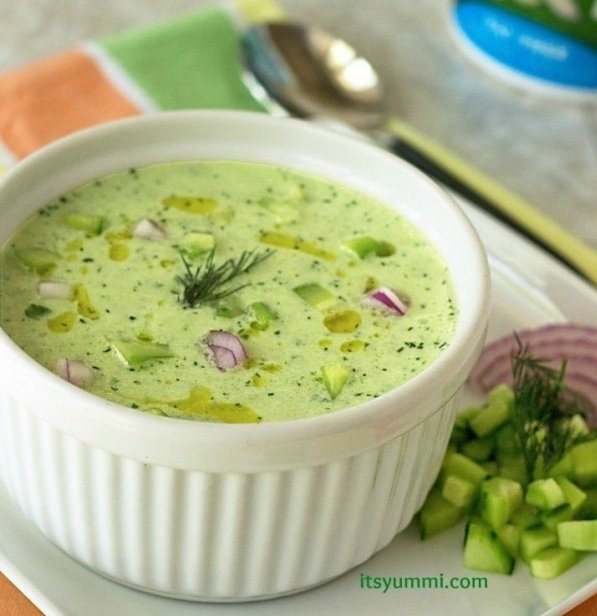 Gekühlte Gurkensuppe