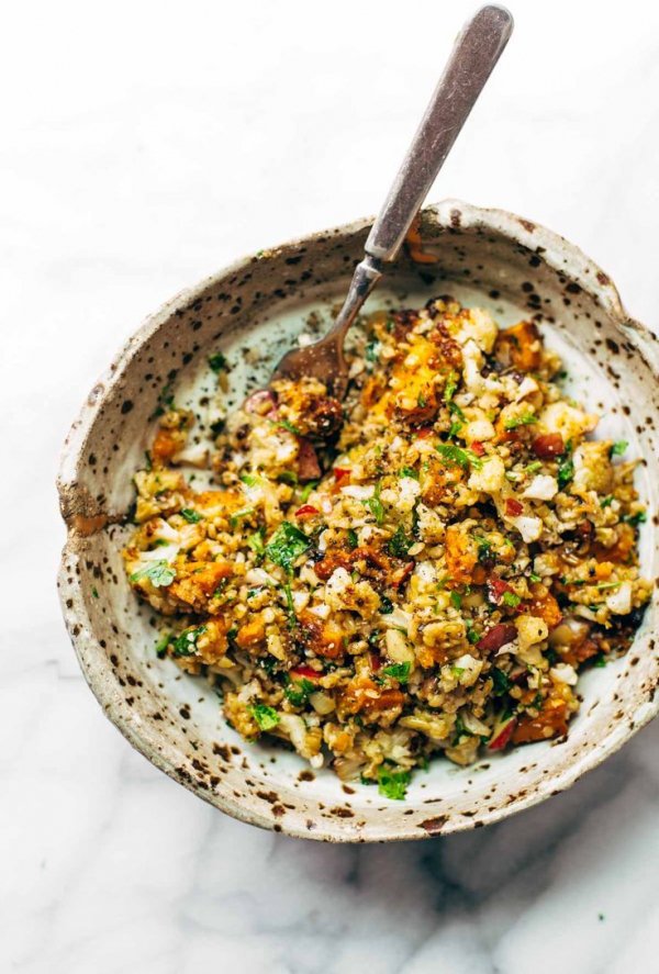 Autumn Glow Salad with Lemon Dressing