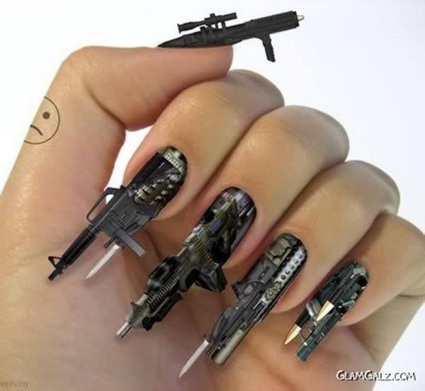 Steampunk Machine Gun Manicure