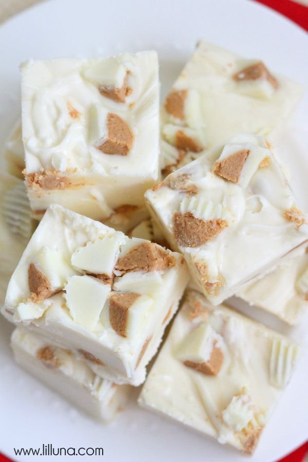 White Chocolate Reese’s Fudge