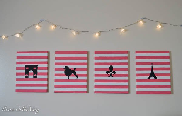 Striped Silhouette Art