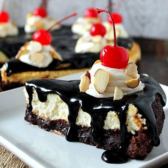 Hot Fudge Brownie Cheesecake