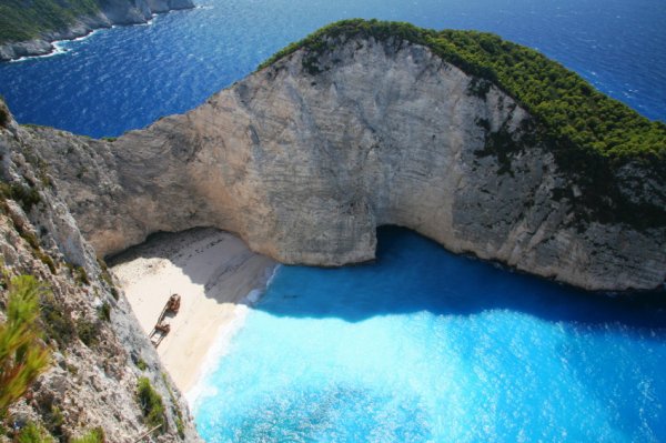 Smuggler’s Cove in Zakynthos, Greece