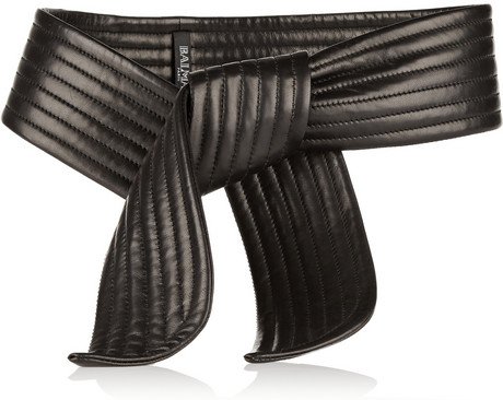 Balmain Ribbed Leather Belt NET-a-PORTER.COM