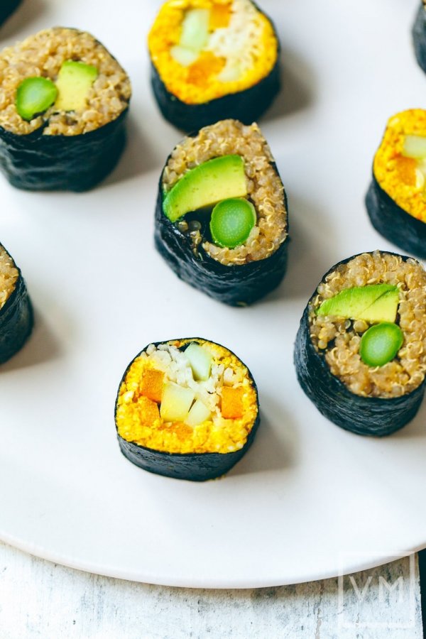 Vegan Asparagus Quinoa Sushi