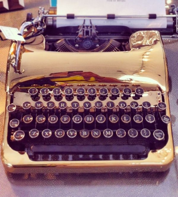 Gold Typewriter