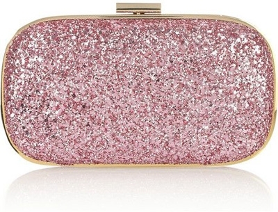 Anya Hindmarch Marano Glitter-Finish Leather Clutch