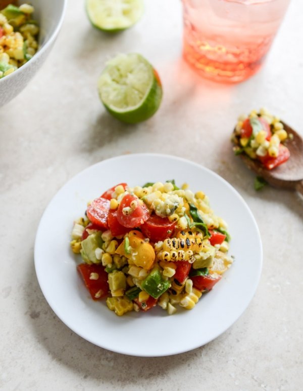 Grilled Corn Tomato Salad