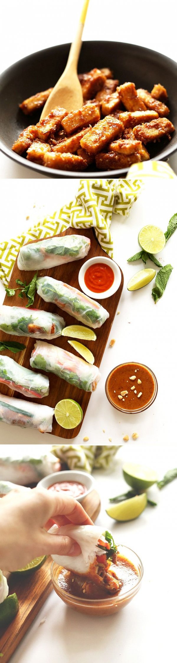 30 Minute Vietnamese Spring Rolls with Crispy Stir-fried Tofu