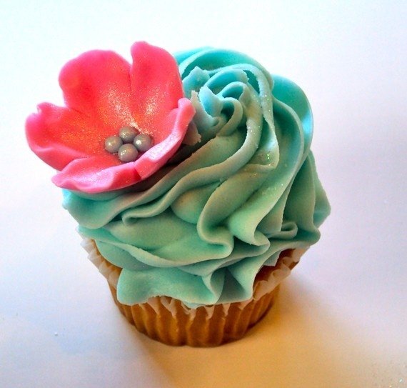 Cupcake de flores