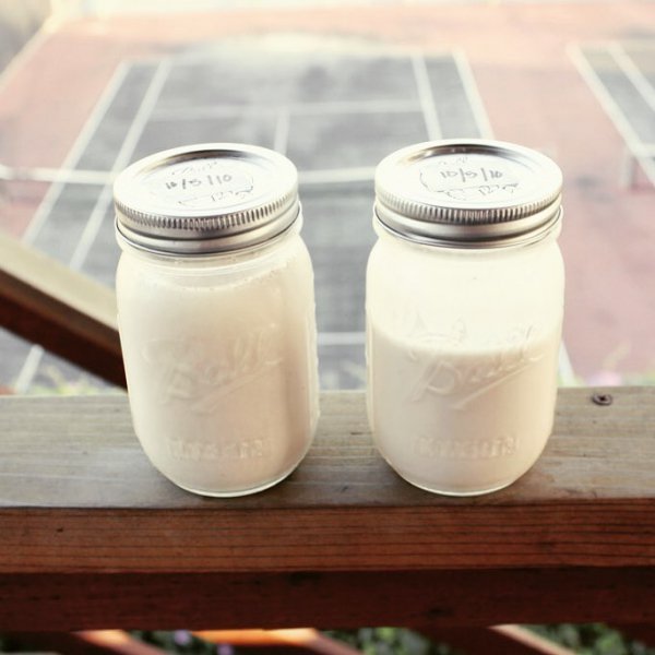 Raw milk, Mason jar, Food, Almond milk, Dairy,