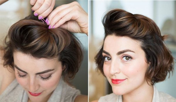 Use Bobby Pins to Add a Pompadour