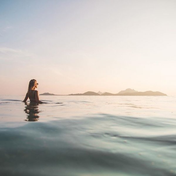 sea, horizon, shore, coast, man,