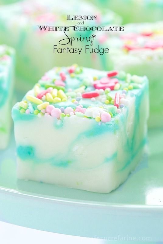 Lemon and White Chocolate Spring Fantasy Fudge