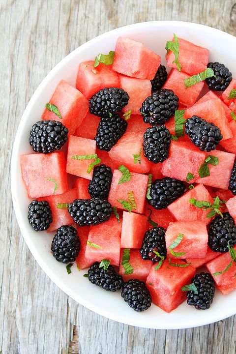 Watermelon, Blackberry, and Mint Salad