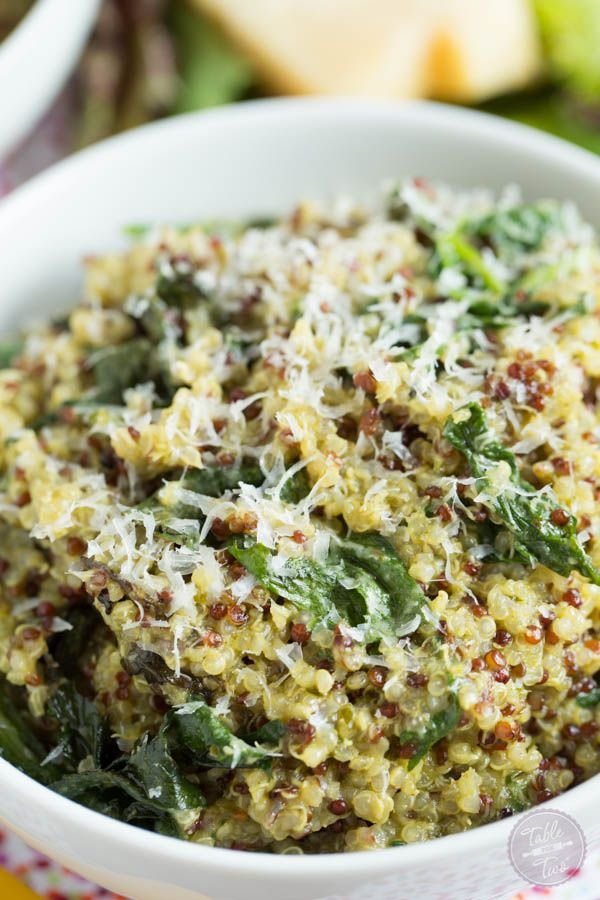 Spinach Pesto Quinoa Bowl