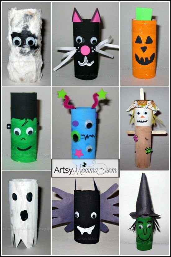 Toilet Paper Tube Halloween Characters