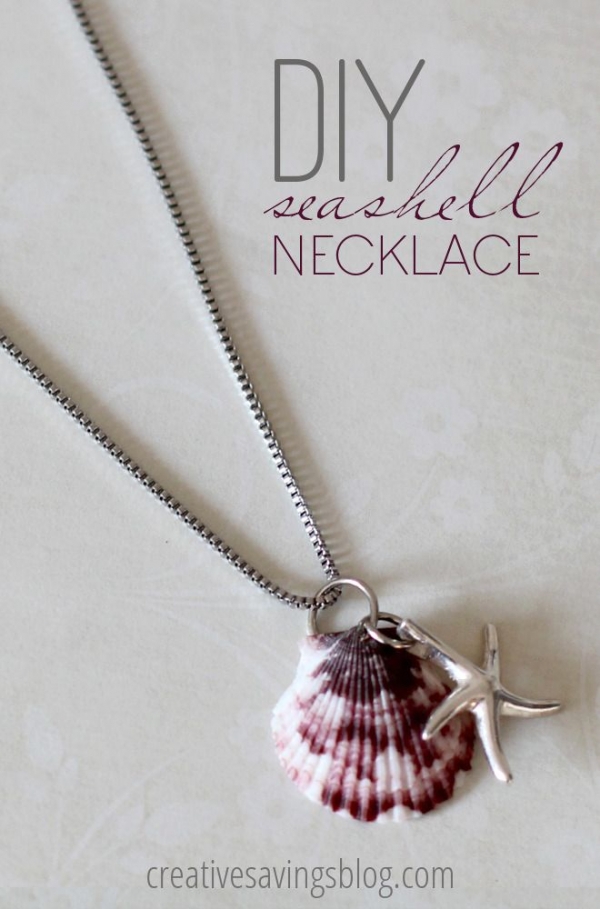 Homemade Seashell Necklaces