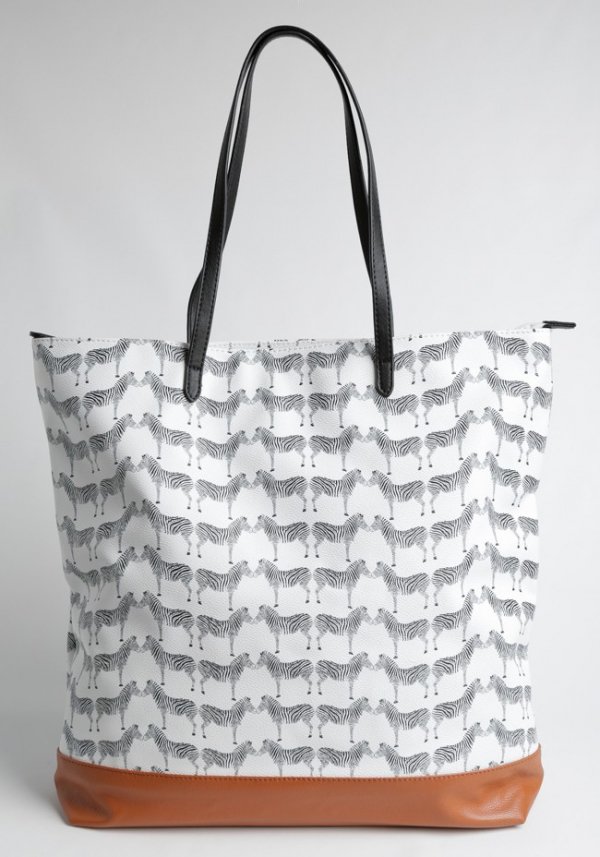 Zebra-print Tote