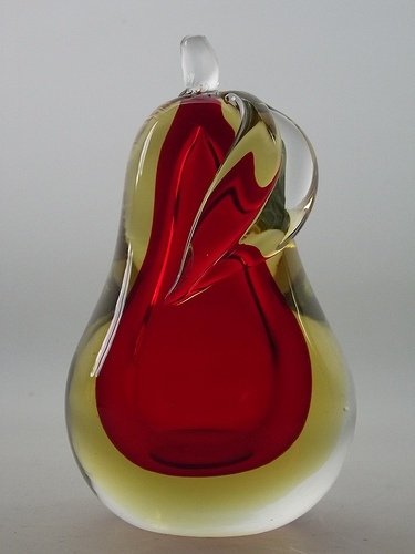 Pear Glass Paperweight