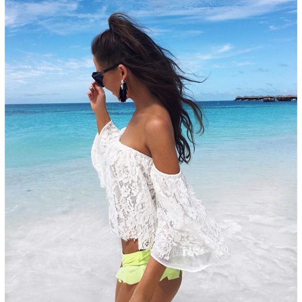 clothing, swimwear, dress, photo shoot, long hair,