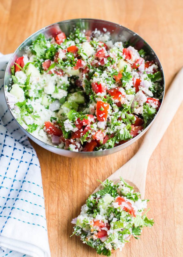 Cauliflower Rice Tabbouleh Salad