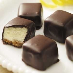 Chocolate Covered Cheesecake Bites