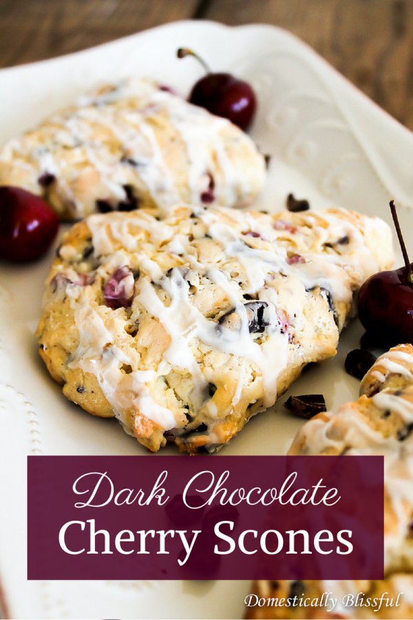 Dark Chocolate Cherry Scones