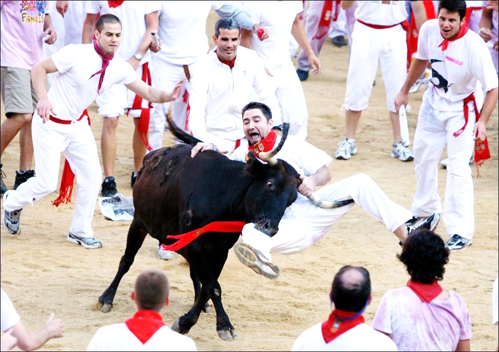 Running the Bulls, Pamplona, Spain