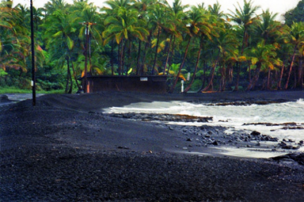 Punaluu Black Sand Beach, Big Island