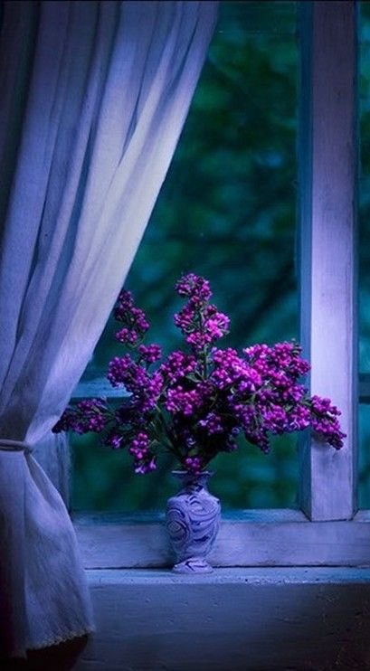 Dramatic Purple Flower Arrangement