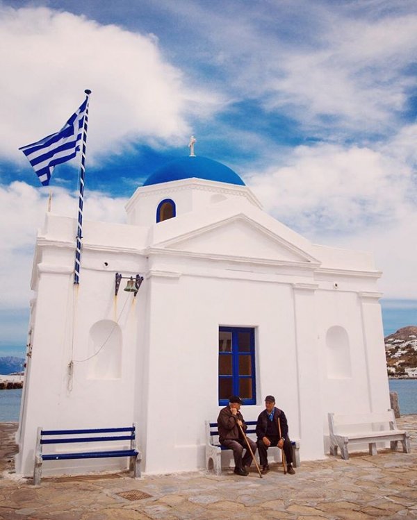 white, blue, sea, chapel, cloud,