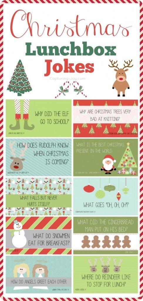 Christmas Lunchbox Jokes Free Printables