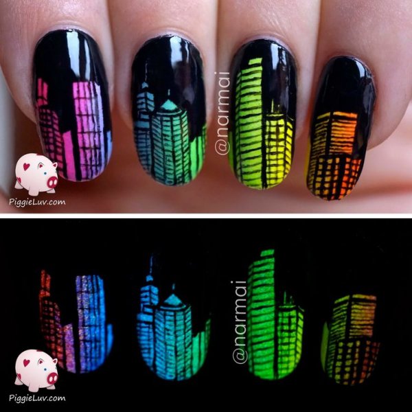 Glow in the Dark Nail Art