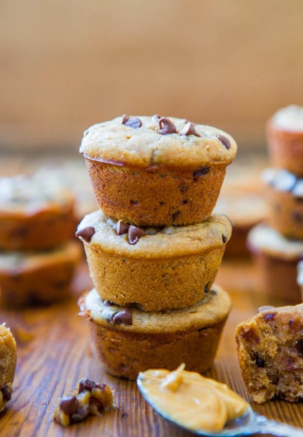 Flourless Almond Butter Chocolate Chip Muffins