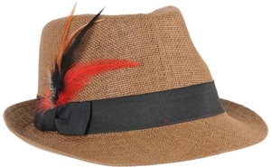 Straw Feather Fedora