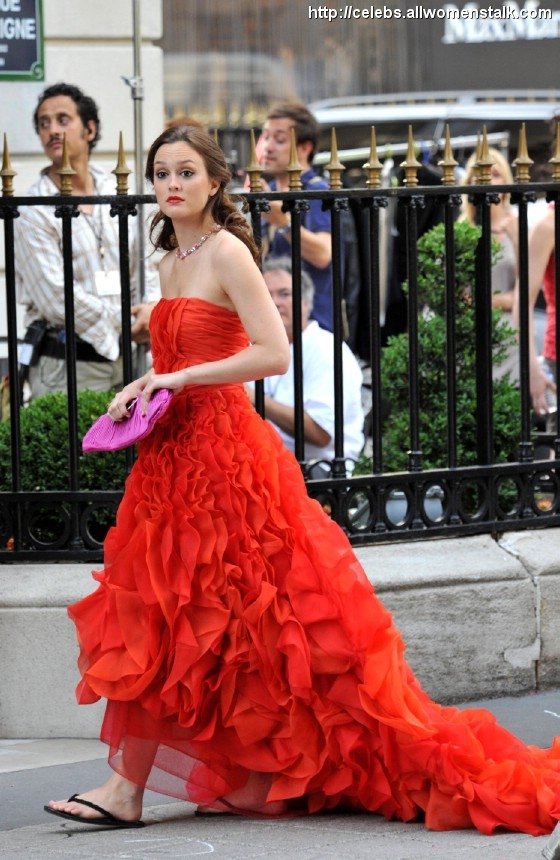 Leighton Meester in Oscar De La Renta