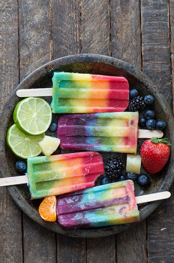 Rainbow Fruit Pops