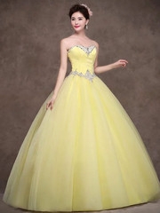 Yellow Tulle with Silver Accents