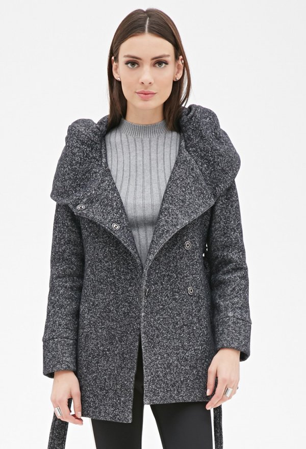 Heathered Knit Cocoon Jacket