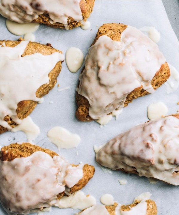 Maple Glazed Gingerbread Scones