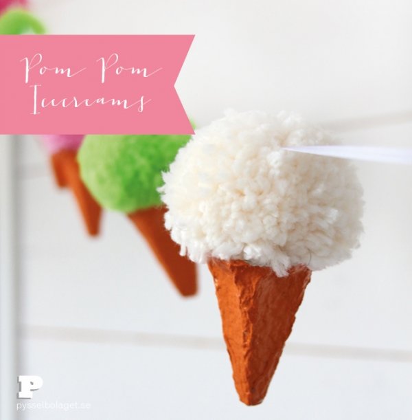 Pom Pom Ice Cream Garland