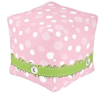 Pink Cube Poufe