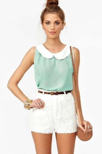 Mint Peter Pan Collar