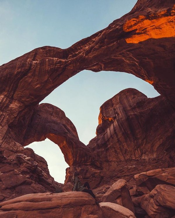 Arches National Park, Double Arch, arch, natural arch, outdoor structure, formation,