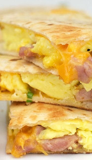 Ham and Cheese Breakfast Quesadillas