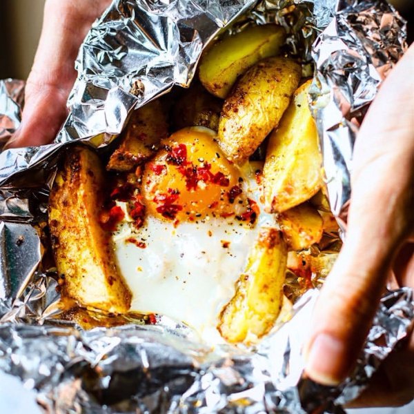 Indian Spiced Baked Potato and Egg